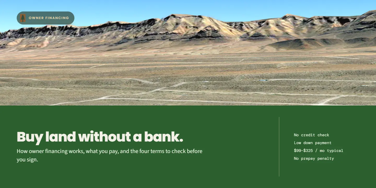 Owner Financing for Land, Explained (No Credit Check)